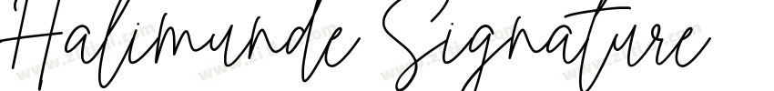 Halimunde Signature字体转换